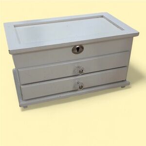 White Wooden Jewelry Box